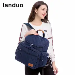 Landuo LAND пеленки сумка Модная одежда для детей, Детская мода сумка для мумия путешествия рюкзак пеленки мешок с площадки мочи