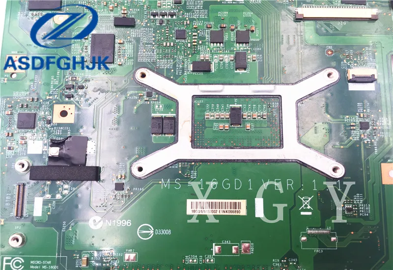 Материнская плата для ноутбука MSI GE60 CR60 gp60 материнская ms 16gd DDR3L не входящая в