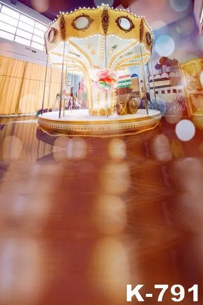 

New 150x200cm Backgrounds Studio Photographic Beautiful Palace Carousel Golden Chromakey Photo Backdrops For Wedding fond studio