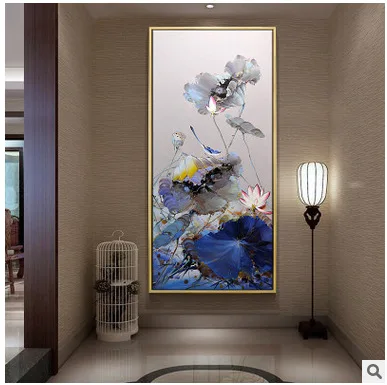 5D алмазная живопись сделай сам вышивка крестиком цветком лотоса круглая