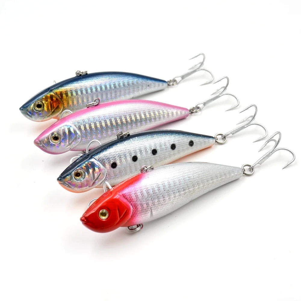 

1pcs Sinking VIB Fishing Lure Minnow artificial bait Vibration Winter ice Full Swimming Layer Hard Bait bass 9.5cm 37.4g