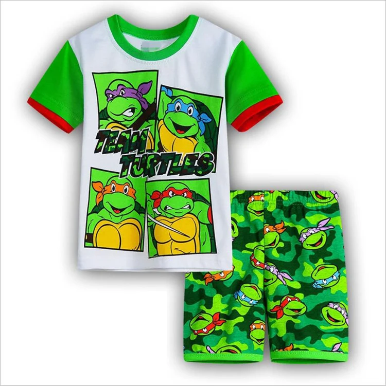 Infantil para Meninos Crianças dos Desenhos Animados do Bebê Roupas de Verão de Algodão Pijama Mickey Pijamas Crianças Meninos Bonito Dormirwear 2-7years 9 Conjuntos de roupas