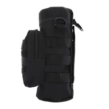 

Black Military Water Bottle Bag Tactical Molle Zipper Water Bottle Hydration Pouch Backpack for Outdoor Hiking Camping Climbing