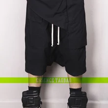 27-45 Новые мужские модные волосы стилист штукатурка большой карман свободный и удобный промежность шорты пять плюс размер одежда