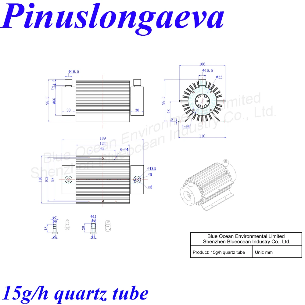 Pinuslongaeva CE EMC LVD FCC 15 Гц/ч кварцевый генератор озона набор генераторов озоновый