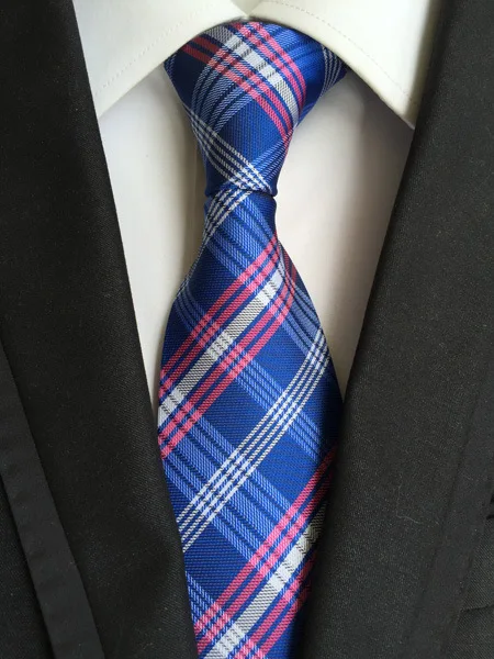 Модель, клетчатый галстук высокой плотности, английский мужской галстук, 18 цветов - Цвет: 012