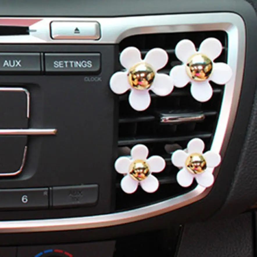 

Cheap 4 PCS Multiflora Flower Air Outlet Fragrant Perfume Clip Car Air Freshener Diffuser Car Accessories Perfumes 100 Originais