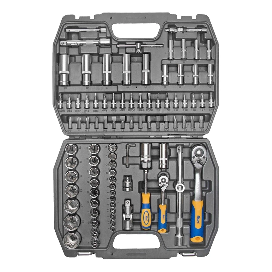 Set hand tool KRAFT CT 700306 (94 item, size range 10-32mm, end head, bits, keys, case) цена Set hand tool KRAFT CT 700306 (94 item, size range 10-32mm, end head, bits, keys, case) цены онлайн