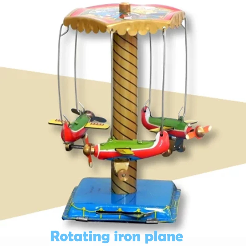 Интересные винтажные игрушки Железная игрушка вращающийся самолет для детей Прямая