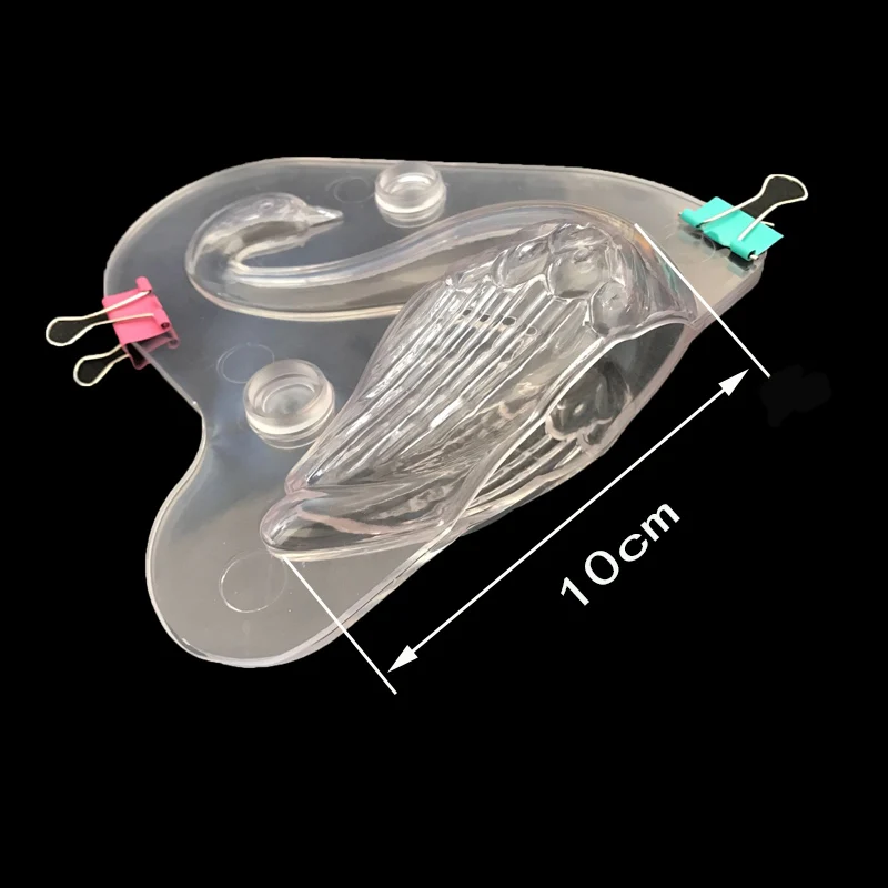3D Лебедь форма обуви Пластиковая форма для шоколада Поликарбонат конфеты желе Мусс плесень DIY выпечки украшения инструменты Gadg P109