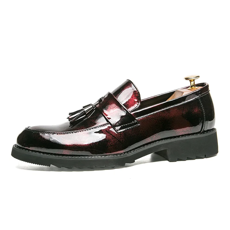 cool designer shoes men mixed colors tassel footwear luxury brand camouflage italian formal dress evening moccasins homme flats (4)