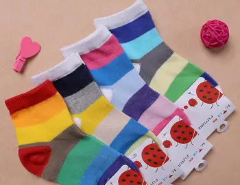 

10pairs/lot mixed big Baby socks children socks striped socks 12 cm 14 cm 16 cm Breathable absorbent socks free shipping