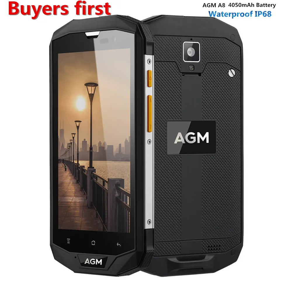Смартфон AGM A8 5 0 дюйма Qualcomm MSM8916 IP68 водонепроницаемый Android 7 4G LTE ОЗУ 3 ГБ/4 Гб ПЗУ 32