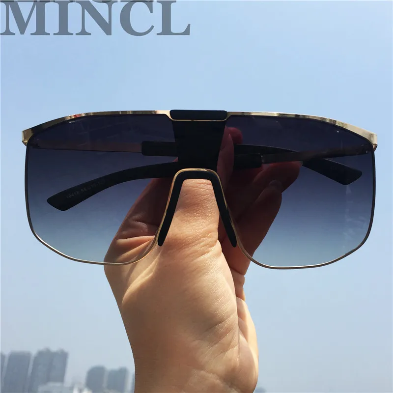 

Men Square XXL Sunglasses 2019 New Retro Fashion Designer Vintage Large Frame punk clear lens Sun Glasses Male Female UV400 NX
