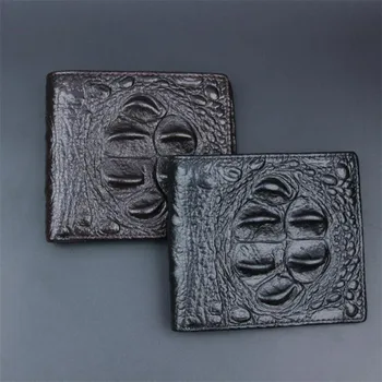 

2018 New Crocodile Pattern Genuine Cow Leather Men Wallet Male Purse Coin Pocket Money Bag Cards Holder Clutch Wallets Wholesale