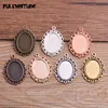 6pcs 18*25mm Inner Size 9 color Classical Style Oval Cabochon Base Setting Charms Pendant For Diy Jewelry Making ► Photo 2/6