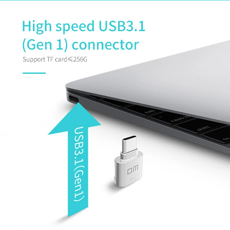 DM CR007 Тип Мини C usb2.0 памяти Micro SD TF кард-ридер для Mac huawei Xiaomi LG sony Планшеты Тип C кардридер