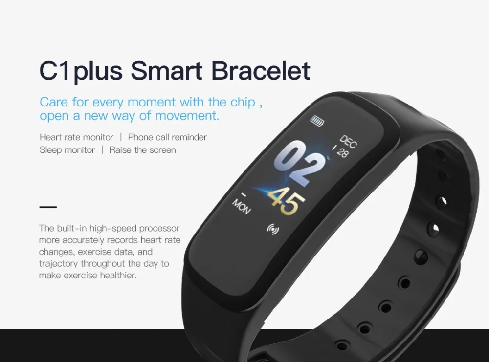 Letike C1Plus, умный браслет, цветной экран, измеритель артериального давления, спортивные часы, фитнес-трекер, смарт-браслет, спортивный для Android IOS