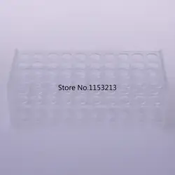 21.5 мм * 40-отверстия прямоугольник прозрачного плексигласа Тесты держатель трубки органического стекла Тесты труба стойки Коктейль
