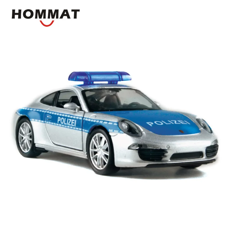 Hommate моделирование 1:36 911 Carrera S полицейский спортивный автомобиль модель литья под