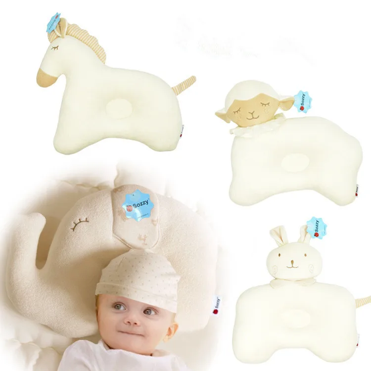 Baby Sleep Positioner Pillow Children's organic cotton baby animals