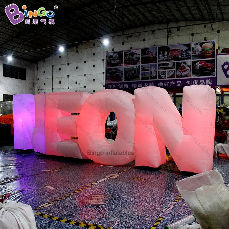 

Custom made 7.3X2 meters giant inflatable letters / led inflatable letters / inflatable light up letters for decoration toys