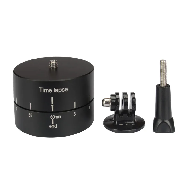 Stabilizzatore Time Lapse per Fotocamera, Base Panoramica Girevole a 360 Gradi con Foro per Vite da 1/4 di Pollice, Lega di Alluminio da 120 Minuti per la Fotografia Cronometrata