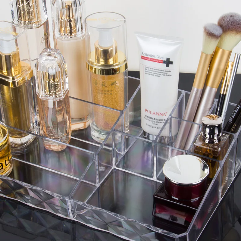 QQJJ Acrylic Portable Transparent Makeup Storage Box Lipstick Holder Organizer Nail Polish Display Stand Storage Organizer type QQJJ Acrylic Portable Transparent Makeup Storage Box Lipstick Holder Organizer Nail Polish Display Stand Storage Organizer type