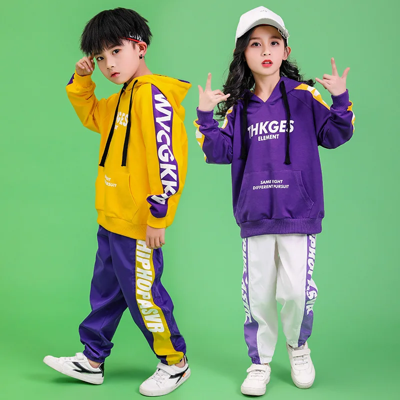 Kids Letter Hoodie Tops cotton children sport suits Dance Costumes for Girls Teenage Girl Hip Hop Clothing 10 12 14 16 18 Years (13)
