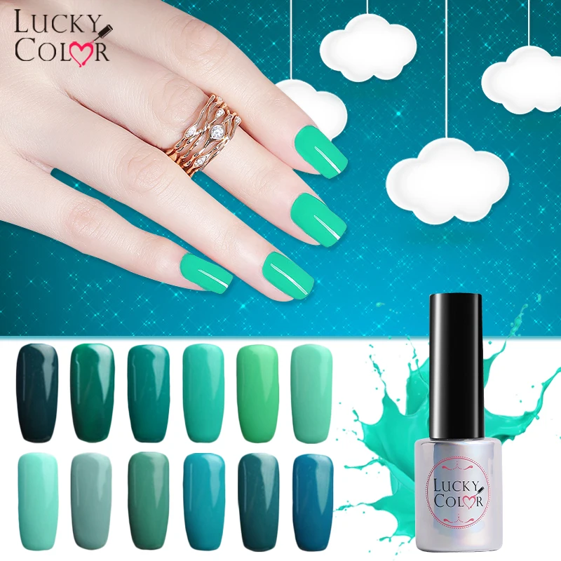 blue green nail polish