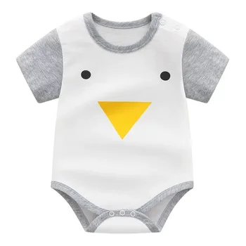 

Cute summer 2018 new arrive grey cartoon style Baby boy clothes 100% cotton lovely bodysuits for newborn clothing comfort body