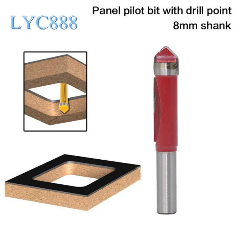 1PC 8mm Shank Panel Pilot Bit With Drill Point 10" Diameter Panel Pilot