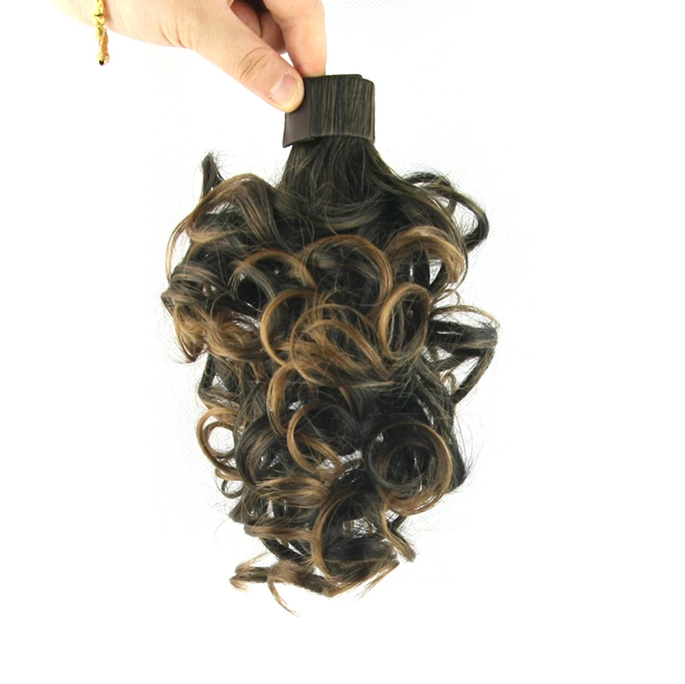 Soowee Curly Short Ponytails Synthetic Hair Ponytail Hair