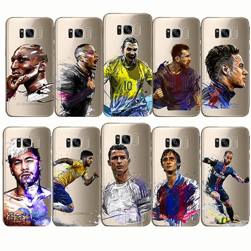 

Ronaldo Neymar Messi Cristiano Football Soccer Soft Silicone Phone Case Cover for Samsung Galaxy S8 S9 edge plus S6 S7 Note 8