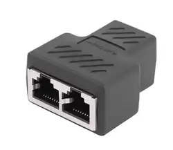 1 до 2 способа сети Ethernet глава сетевой кабель Женский Столяр муфта RJ45 Extender зажигания сетевой разъем Splitter высокое качество