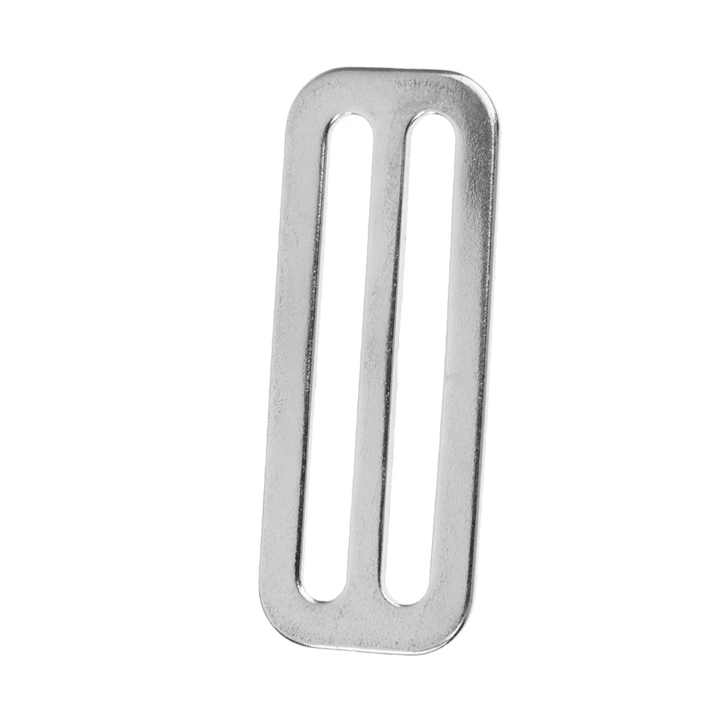 Scuba Diving Standard 2 inch Webbing Strap Weight Belt Slide Buckle Stainless Steel Stopper Keeper Silver