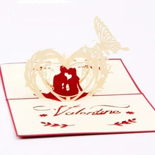 3pcs/lot 3D Paper Laser Cut Greeting Cards Creative Handmade Lovers Postcards Valentine's Day Romantic Gift Cards 3pcs/lot 3D Paper Laser Cut Greeting Cards Creative Handmade Lovers Postcards Valentine's Day Romantic Gift Cards