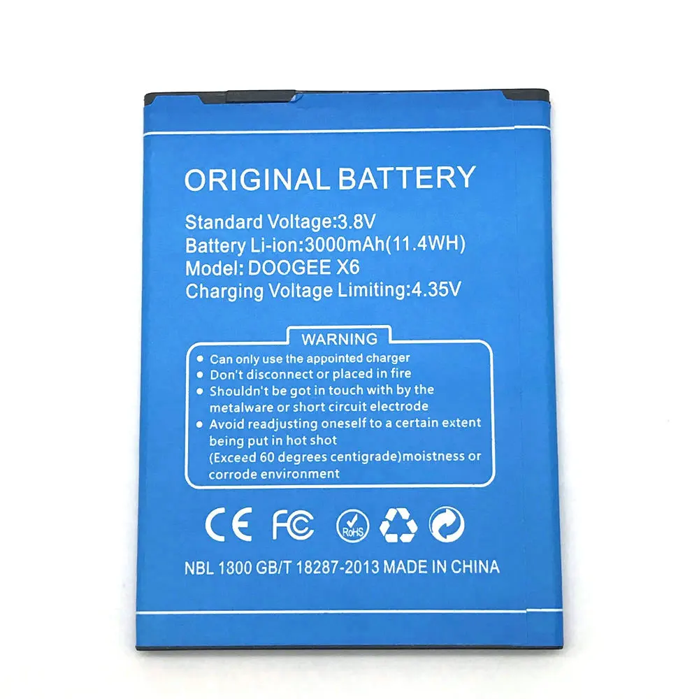 

New DOOGEE X6 3000mAh Battery For Doogee X6 Pro cell phone + Tracking number