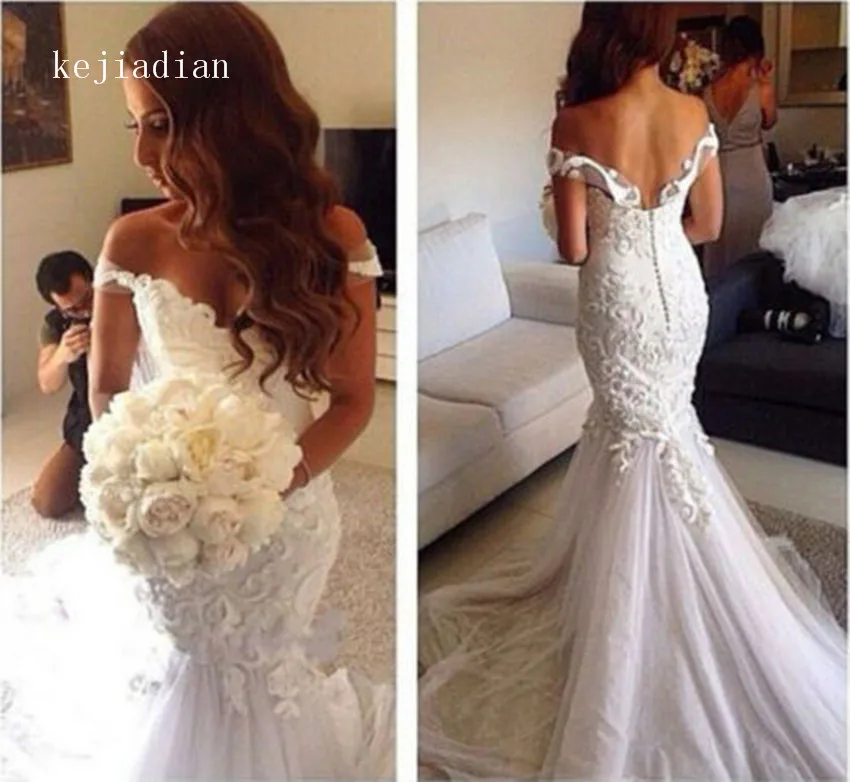 

robe de mariage 2019 Luxury sexy Wedding Gowns Mermaid White/ivory Wedding dress Bridal Gown vestidos de noiva