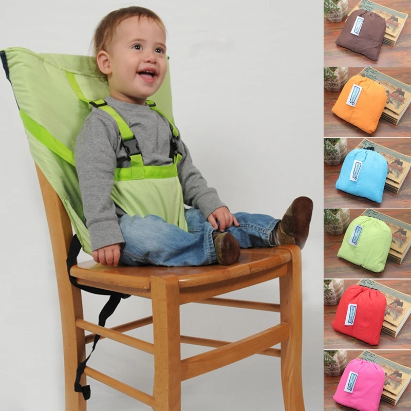 

Baby Children Portable Feeding Chair Seat Cover Kids Travel Foldable Washable Dining Chair Strap Seat Safety Belt For High Chair