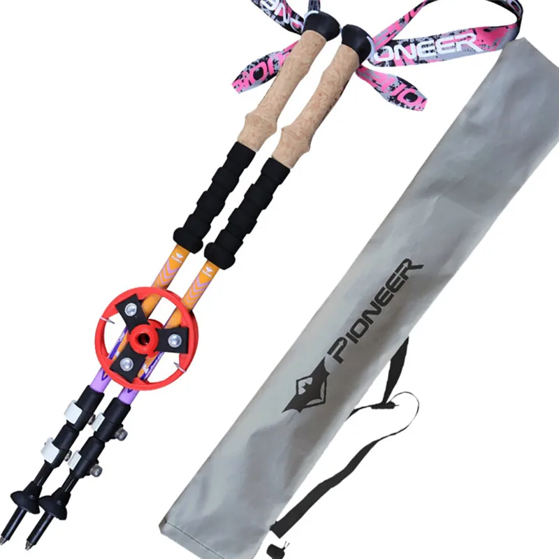 Mango de fabricación de bloqueo rápido de carbono 80% EVA Mountain Nordic Walking Sticks senderismo escalada mango ajustable Mango de fabricación de bloqueo rápido de carbono 80% EVA Mountain Nordic Walking Sticks senderismo escalada mango ajustable