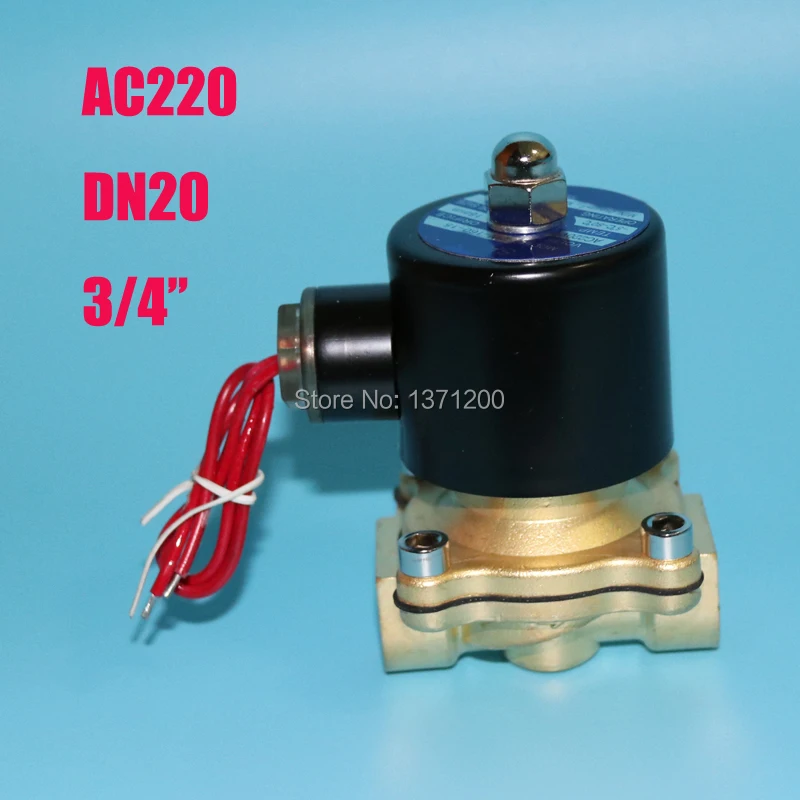 

Free Shipping 2018 New 2W-200-20 DN20 3/4" AC 220V Electric Solenoid Valve Normal close