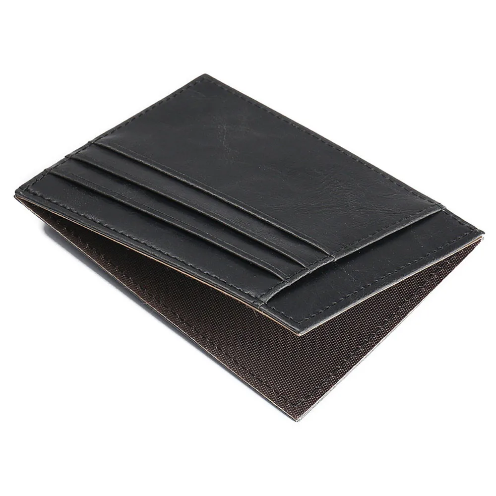 

Men Leather Cridet Card Holder ID Bank Card Case Protection Pocket Coin Bag Mini Small Wallet bolso hombre