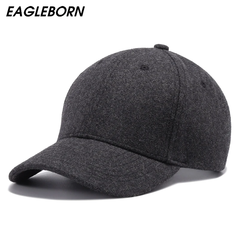 

EAGLEBORN Wholesale Solid Color Mens Winter Baseball Caps Brand Bone Snapback Casquette De Baseball Hat for Adult Men Women