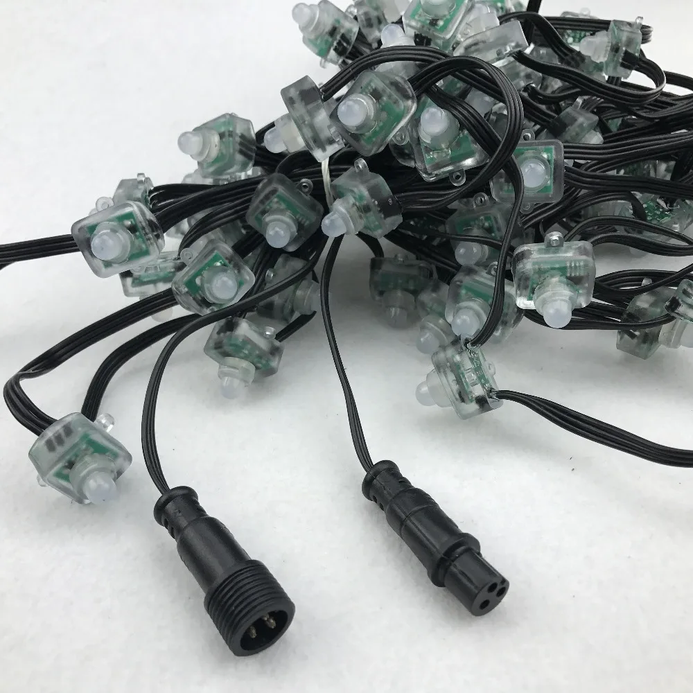 50 шт./компл. квадратный пиксельный узел WS2811 RGB led smart pixel DC5V адресуемый 12 мм