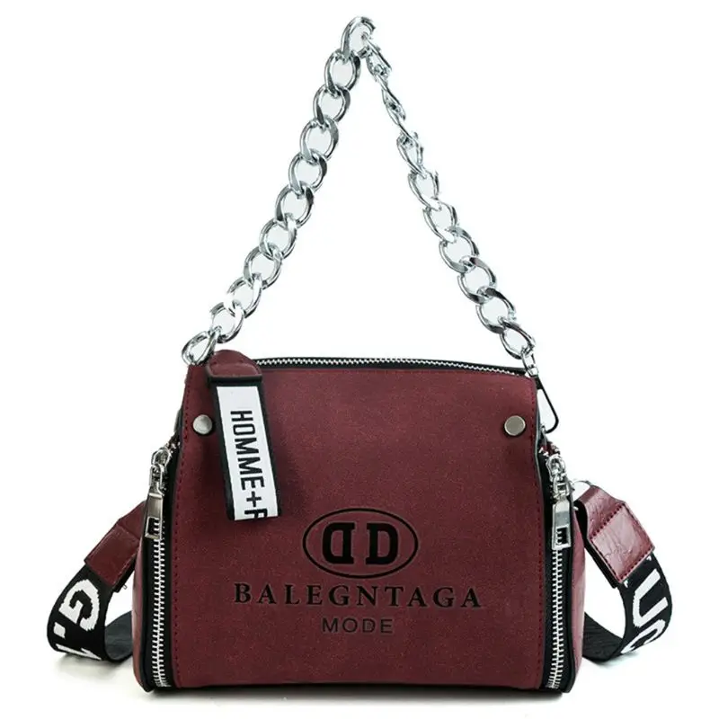 Женская модная кожаная сумка на цепочке, сумка-мессенджер, сумка через плечо, сумка-тоут, кошелек - Цвет: WR