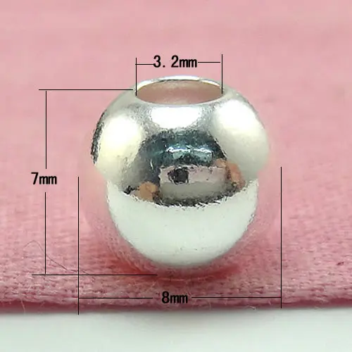 8mm silver beads