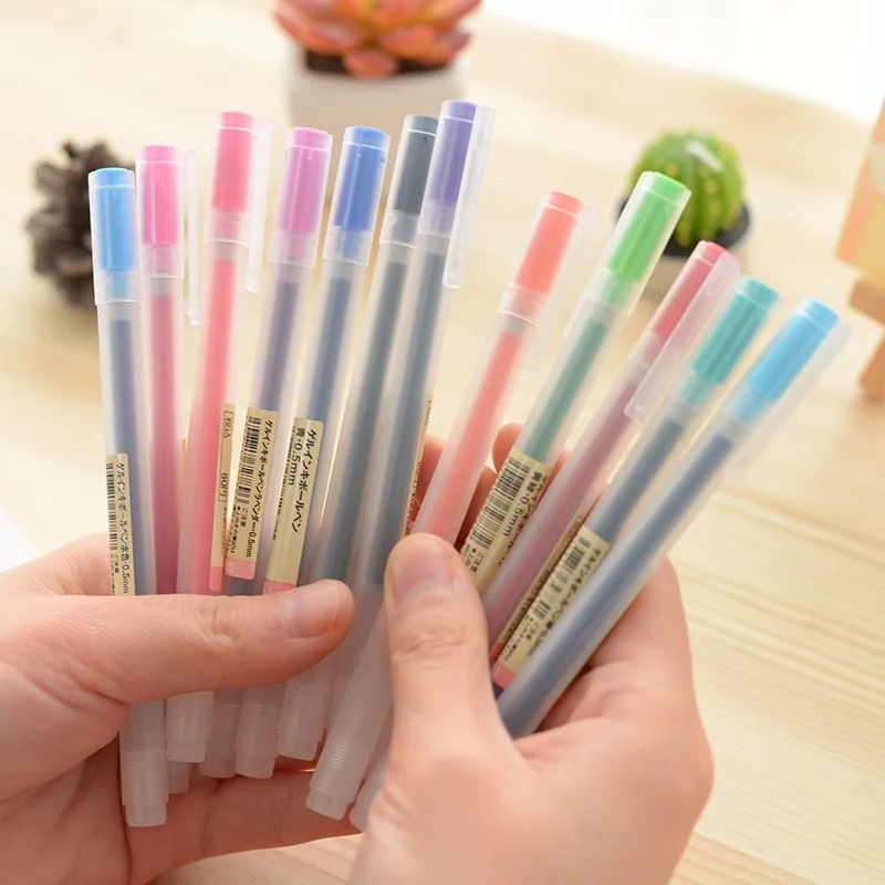 

LifeMaster MUJI Multi Color Gel Pen 0.5 mm/0.38 mm 9 Colors Available Writing Supplies