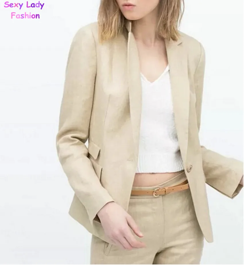 Aliexpress.com : Buy Fashion Khaki Notched Collar One