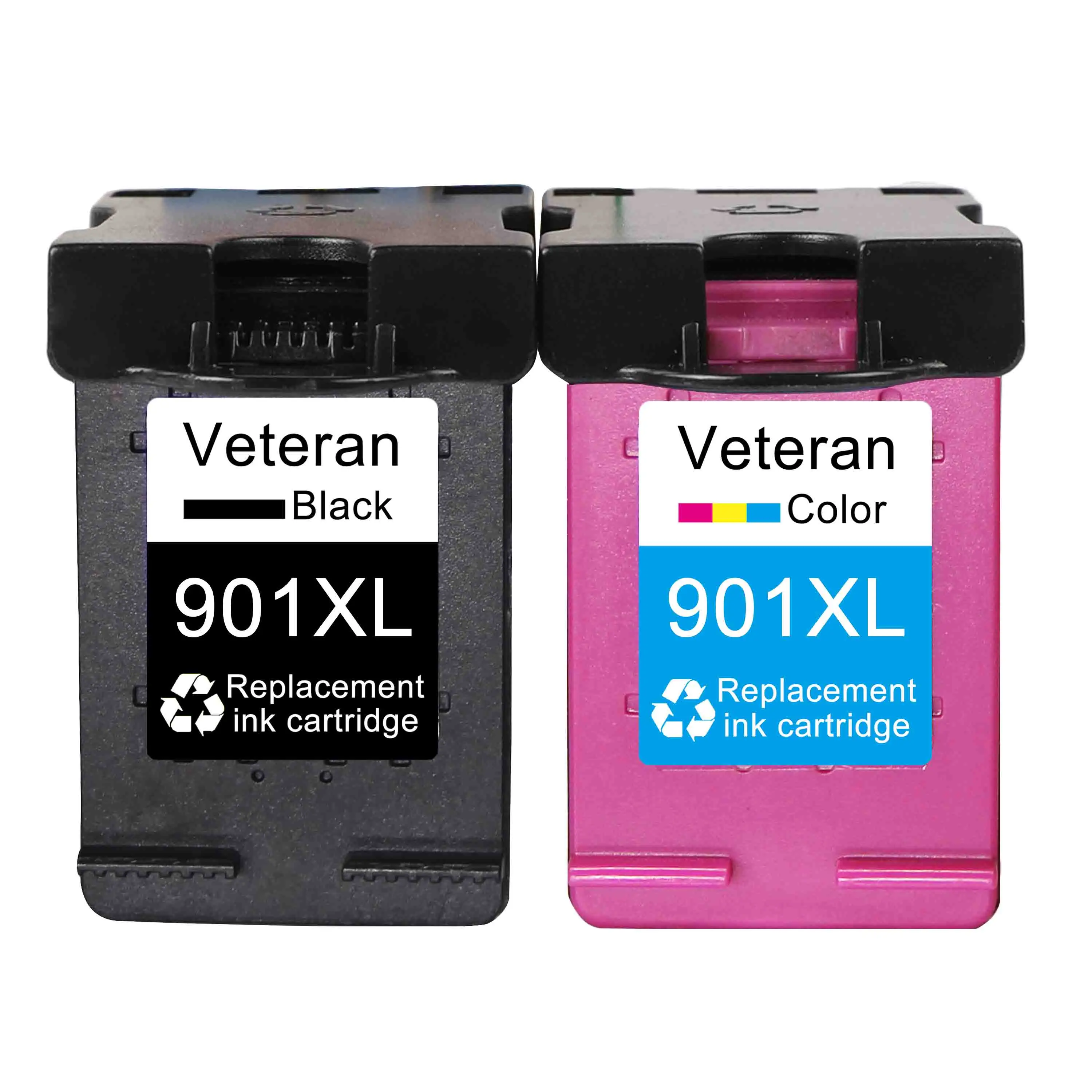 Ветеран 901XL Картридж совместимый для hp 901 xl hp 901 чернильный картридж для принтера Officejet 4500 J4500 J4540 J4550 J4580 J4680 - Цвет: 901XL BK and Color